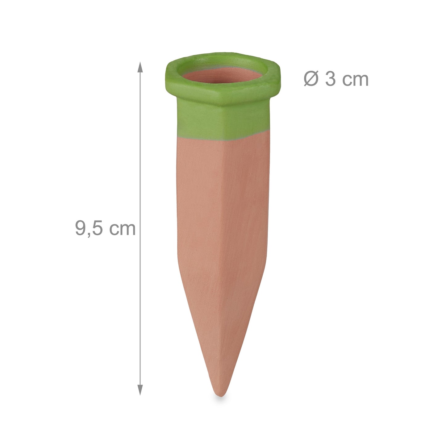 Set of 4 clay watering spikes