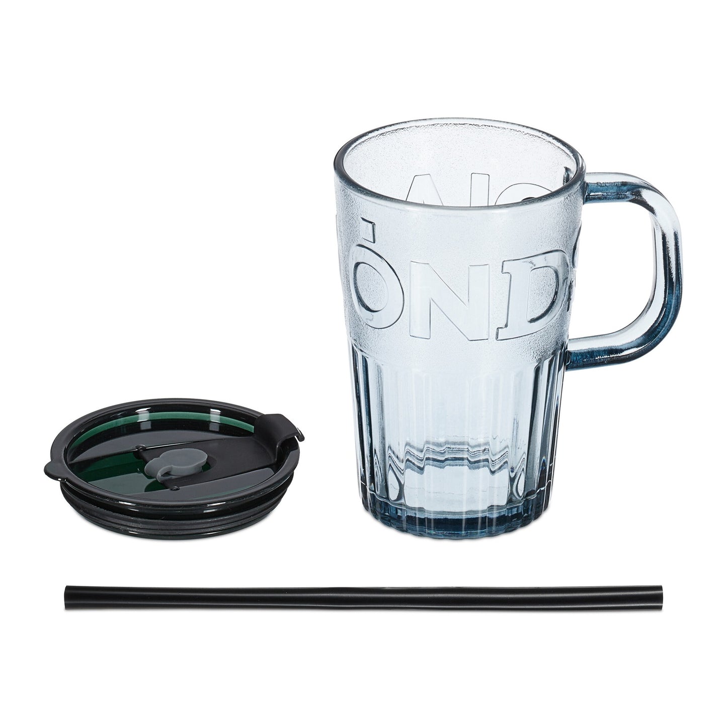 Set of 4 drinking glasses with handles