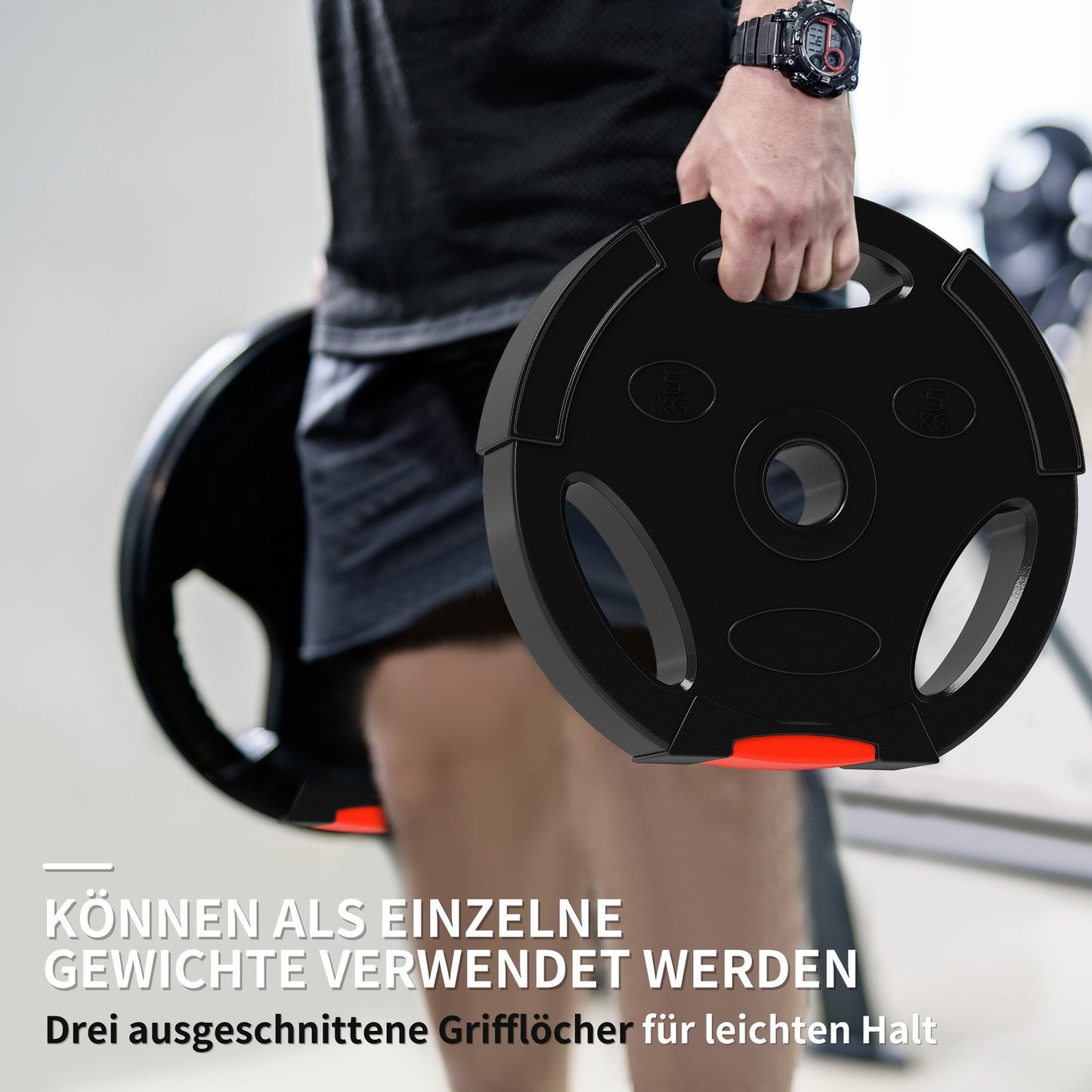 Dumbbell Weight Set, 2 x 2.5kg/5kg, 2.5cm Bar compatible