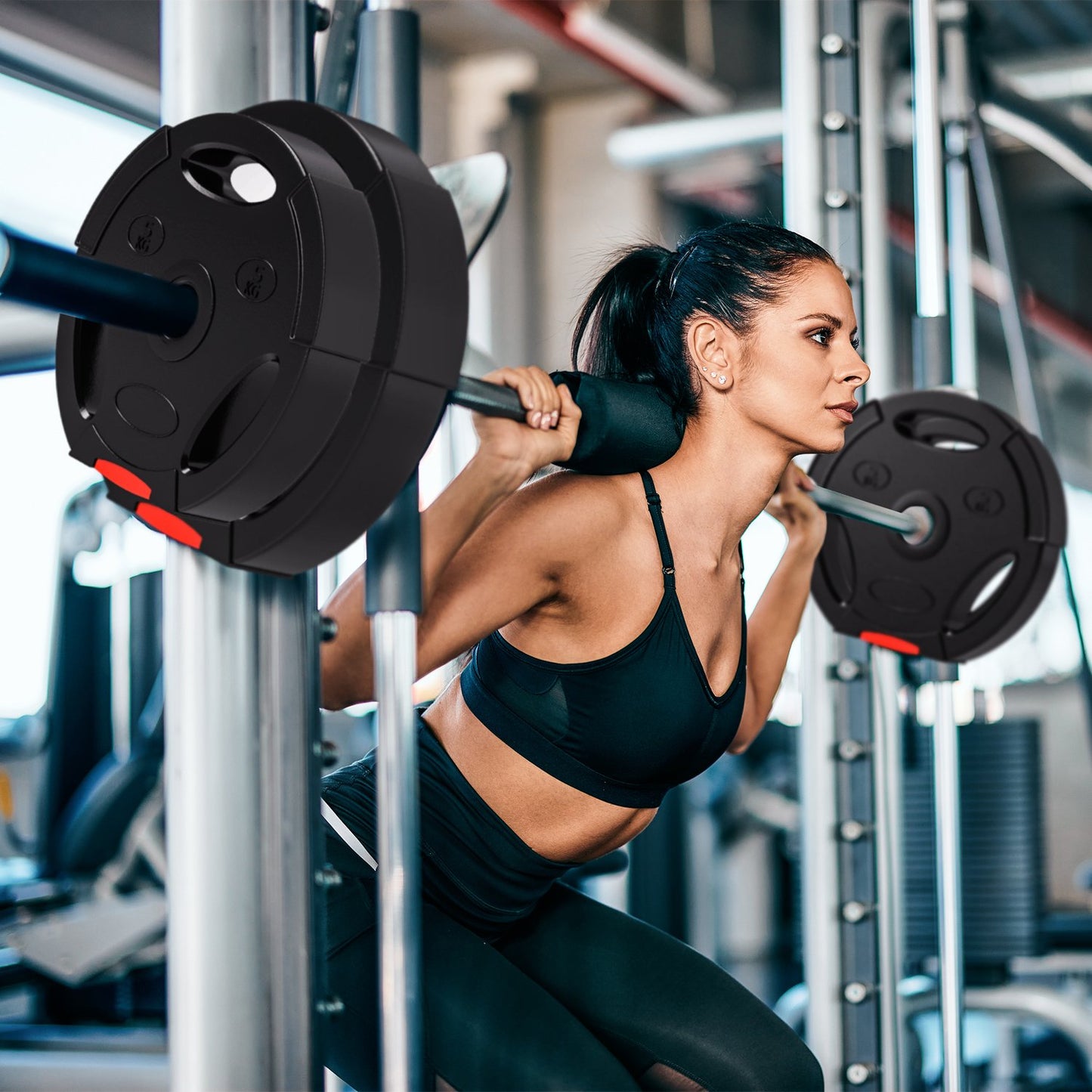 Weight set for dumbbell, 2 pairs with 30 mm plates, black