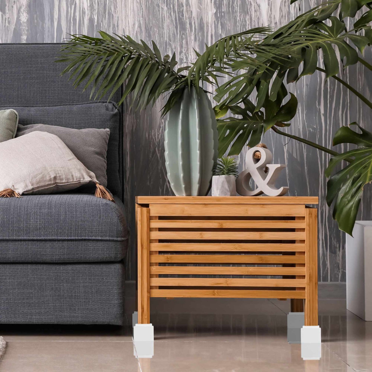 Set of 4 furniture risers in different colors. Colors