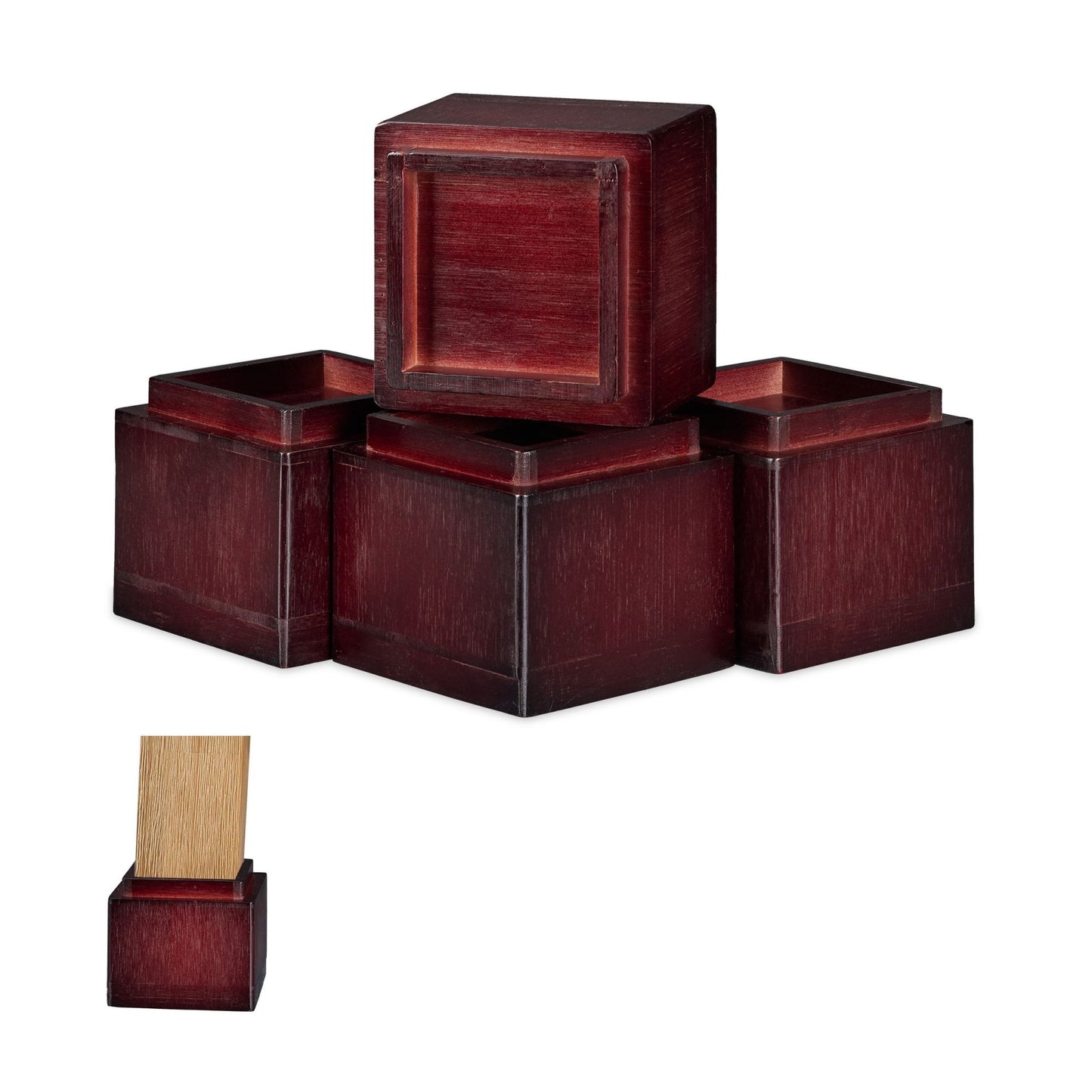 Set of 4 furniture risers in different colors. Colors
