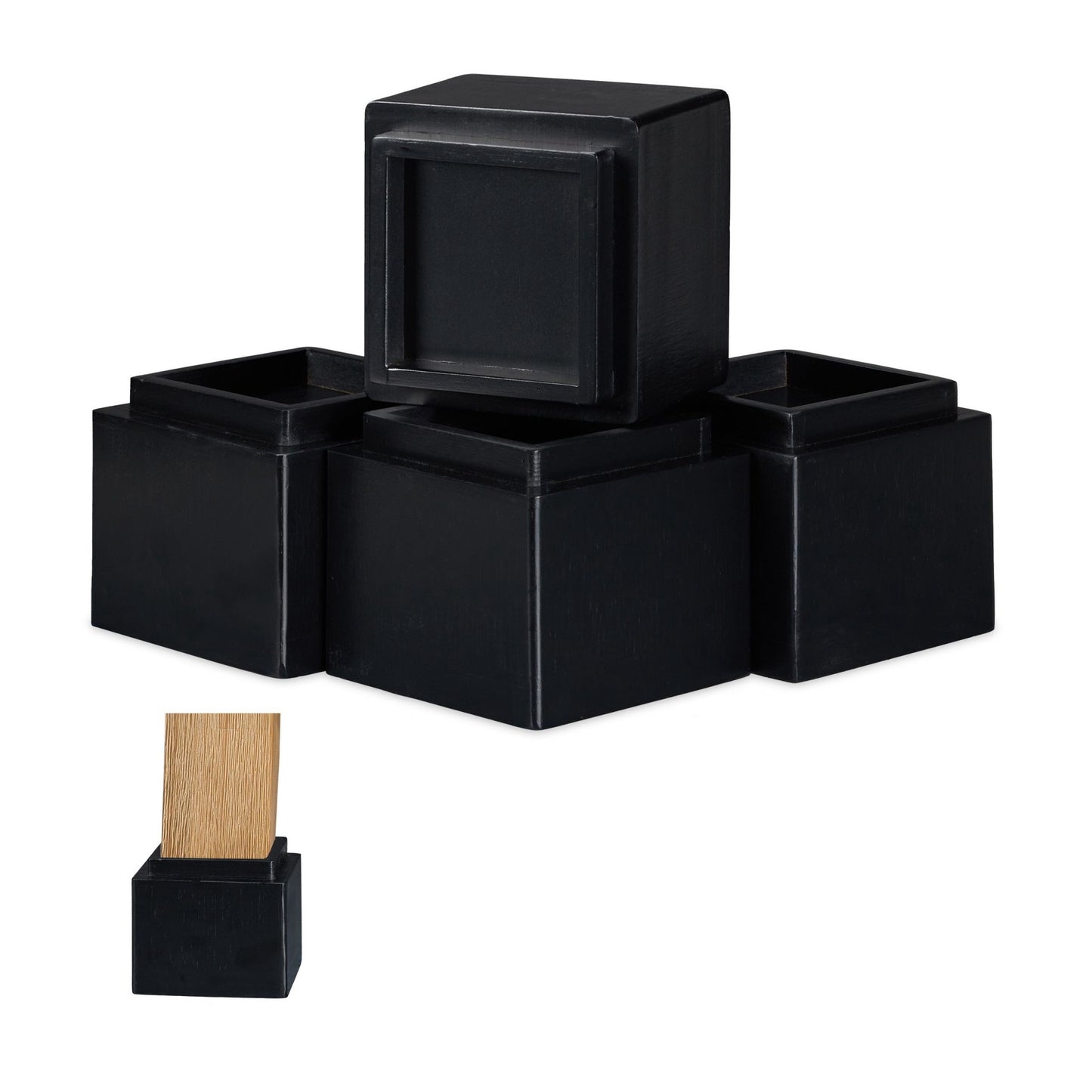 Set of 4 furniture risers in different colors. Colors