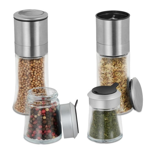 Set of 4 of Spice Shakers & Mills