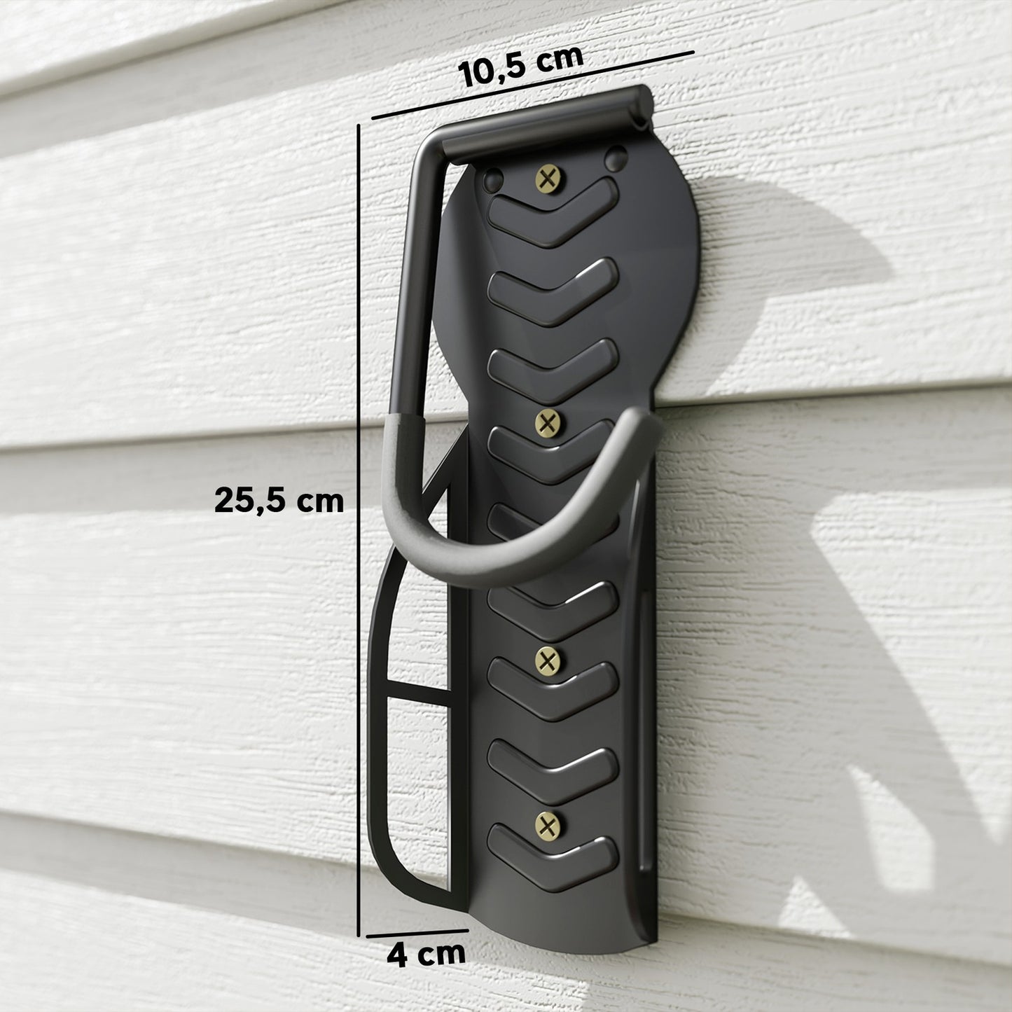 Vertical Bike Wall Mount Kit, Collapsible, Holds 30kg, Black