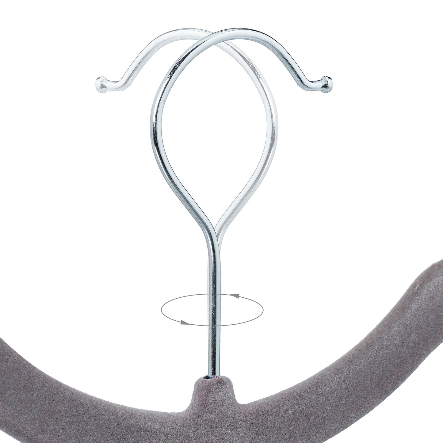 Set of 50 flocked coat hangers