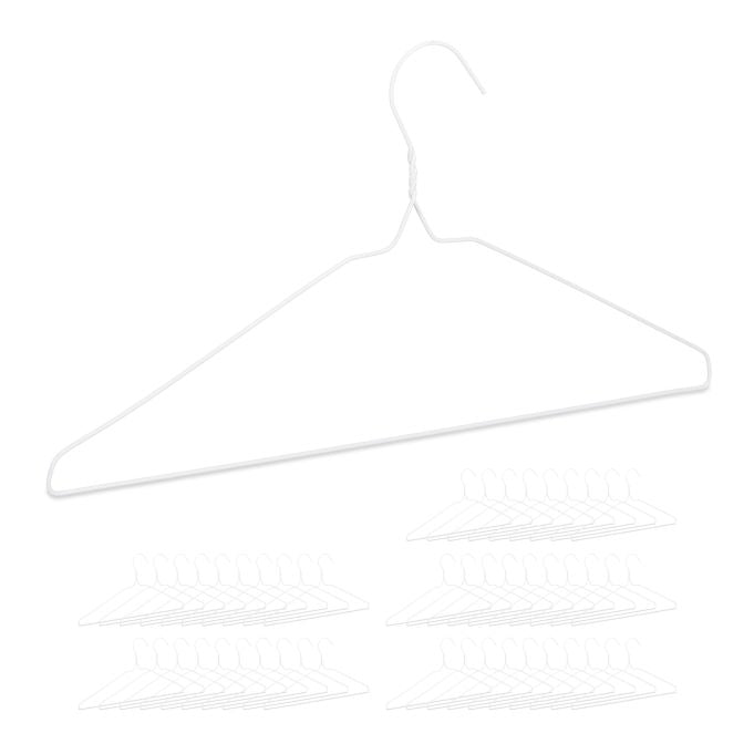 Set of 50 Wire Coat Hangers