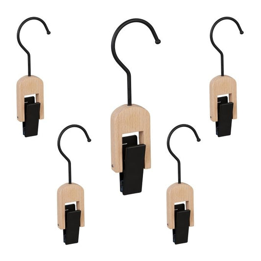Set of 5 Laundry Hooks Black