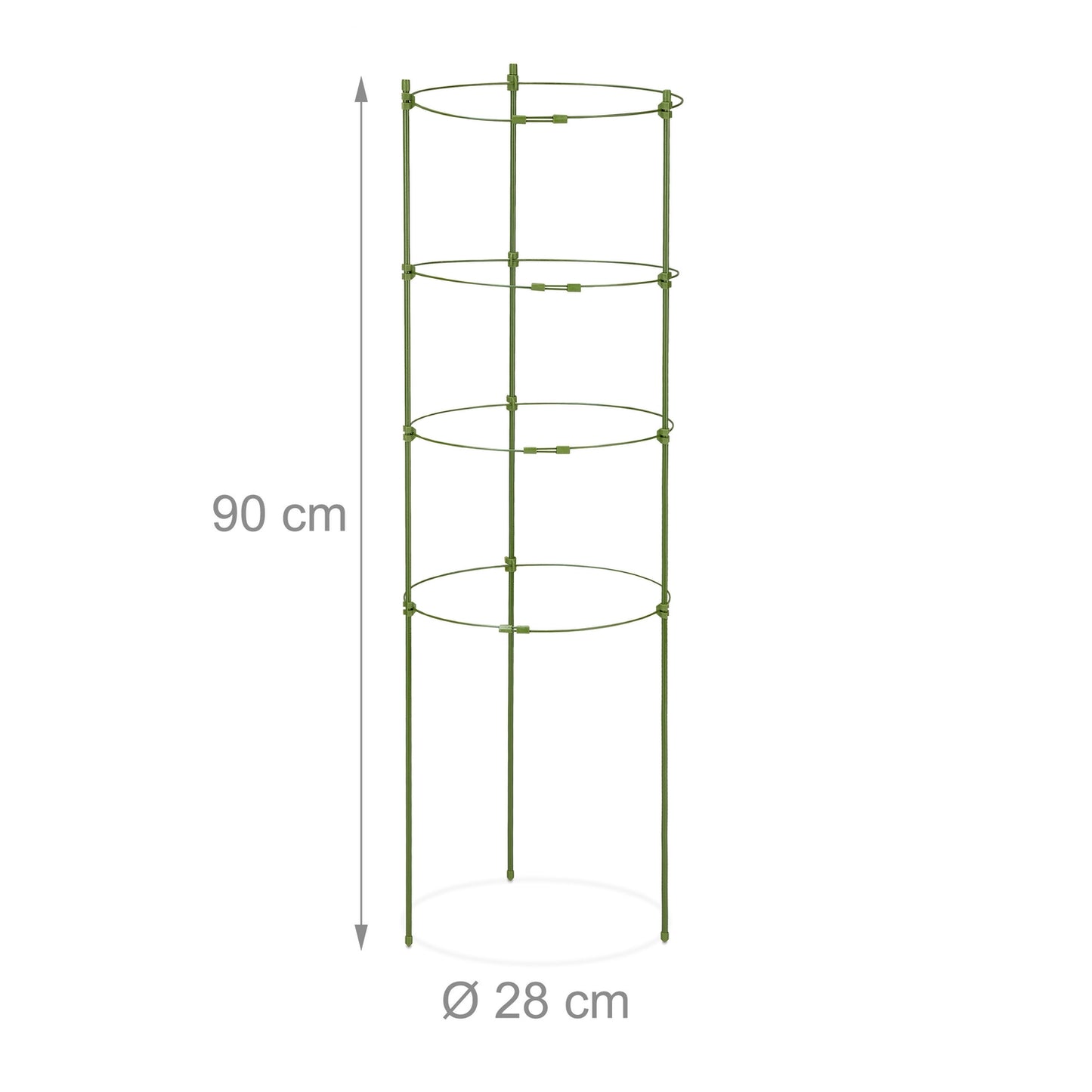 Set of 5 Round Tomato Trellises, 90 cm