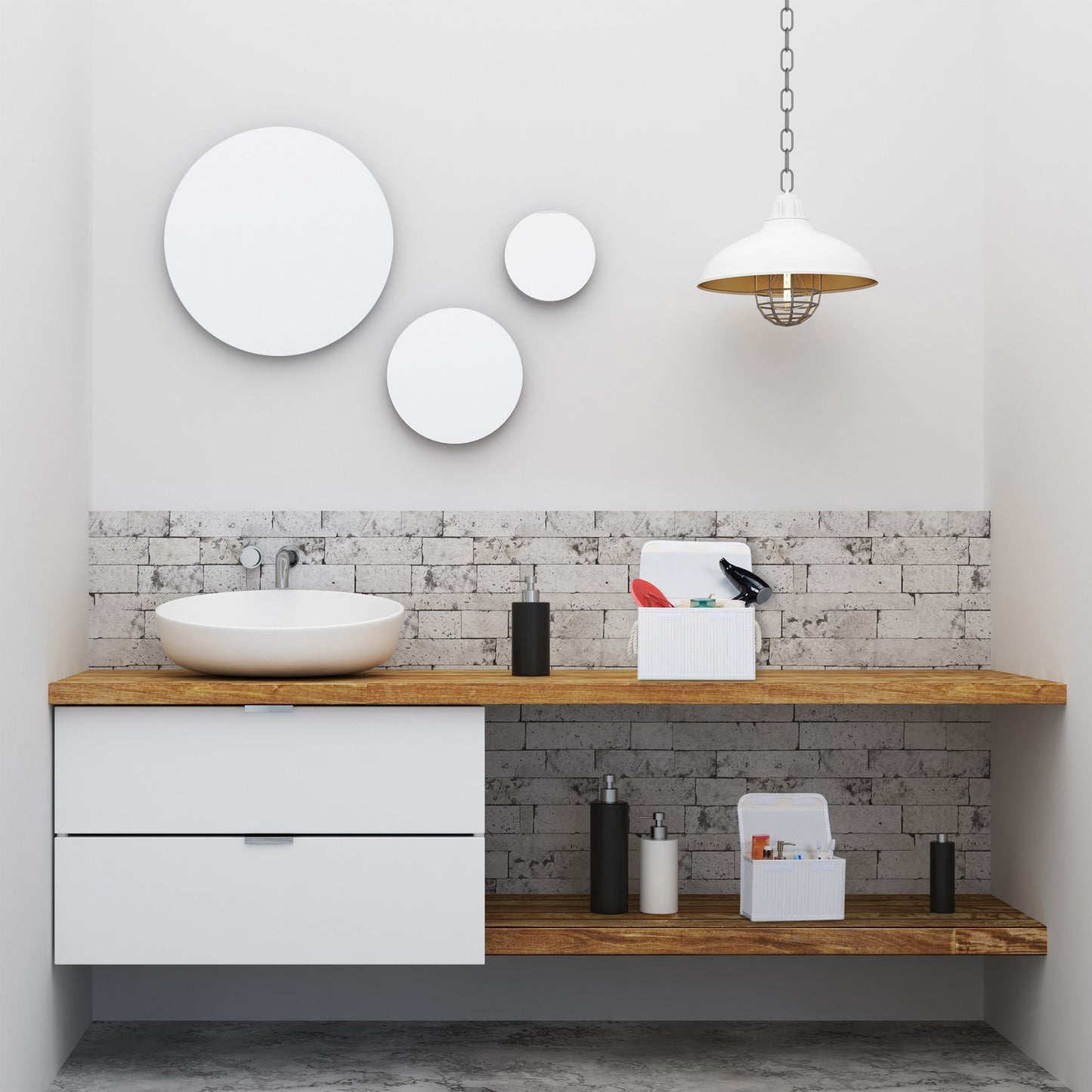 Set of 5 storage baskets