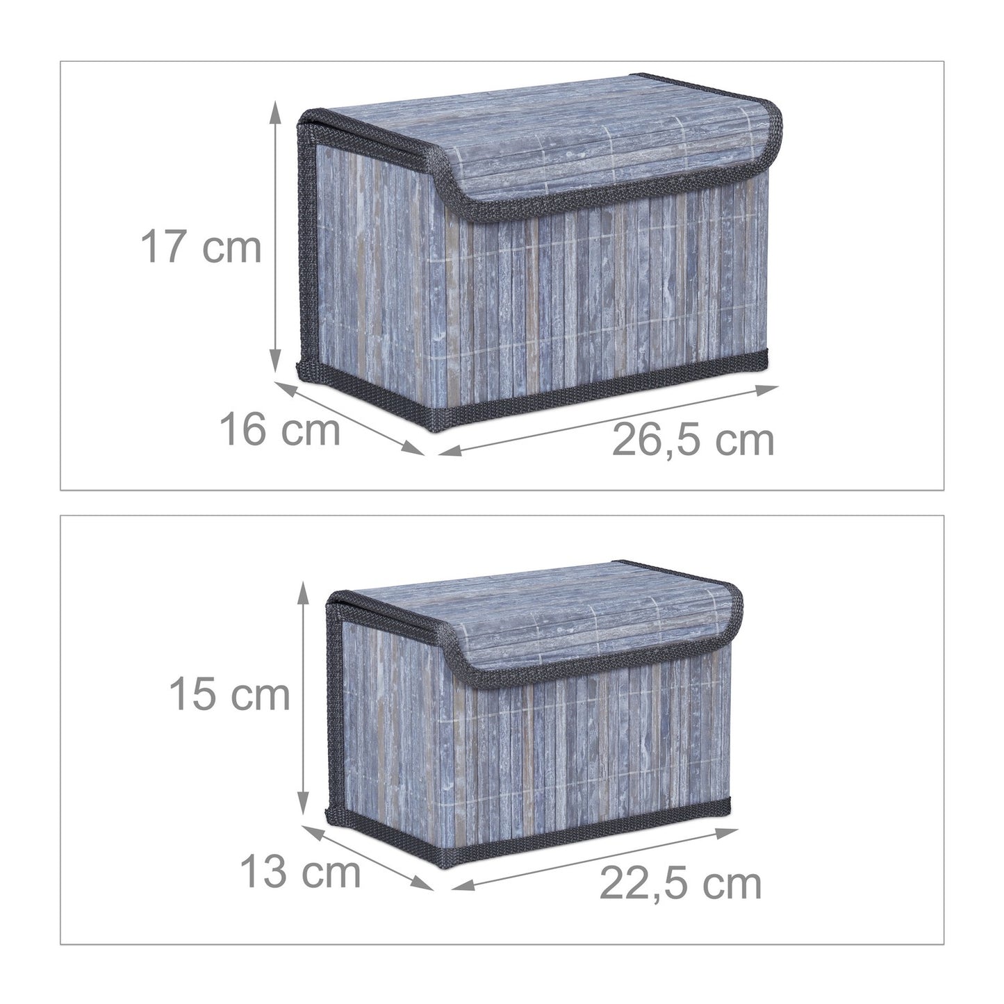 Set of 5 storage baskets