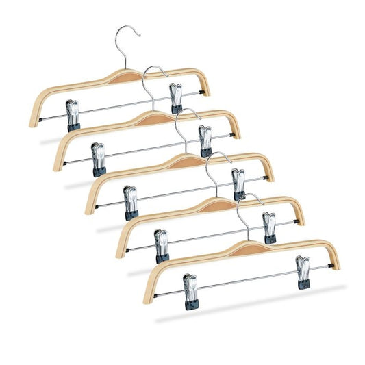 Set of 5 Wooden Pants Hangers