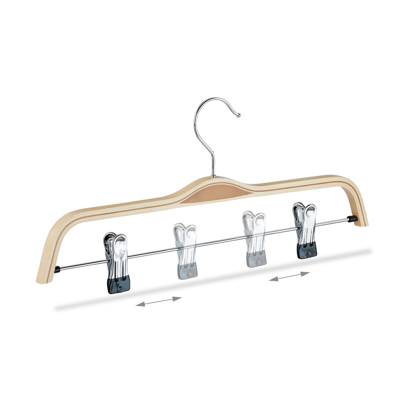 Set of 5 Wooden Pants Hangers