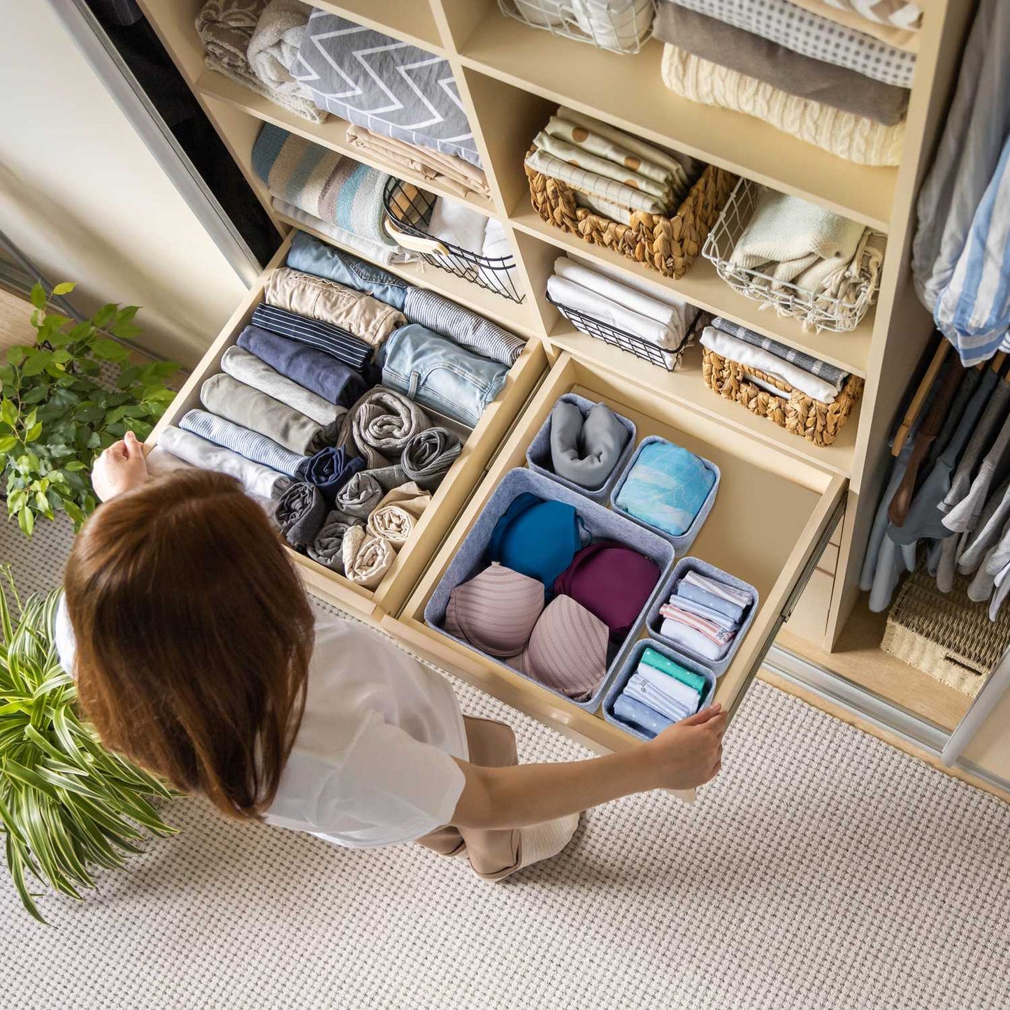 Set of 5 drawer dividers