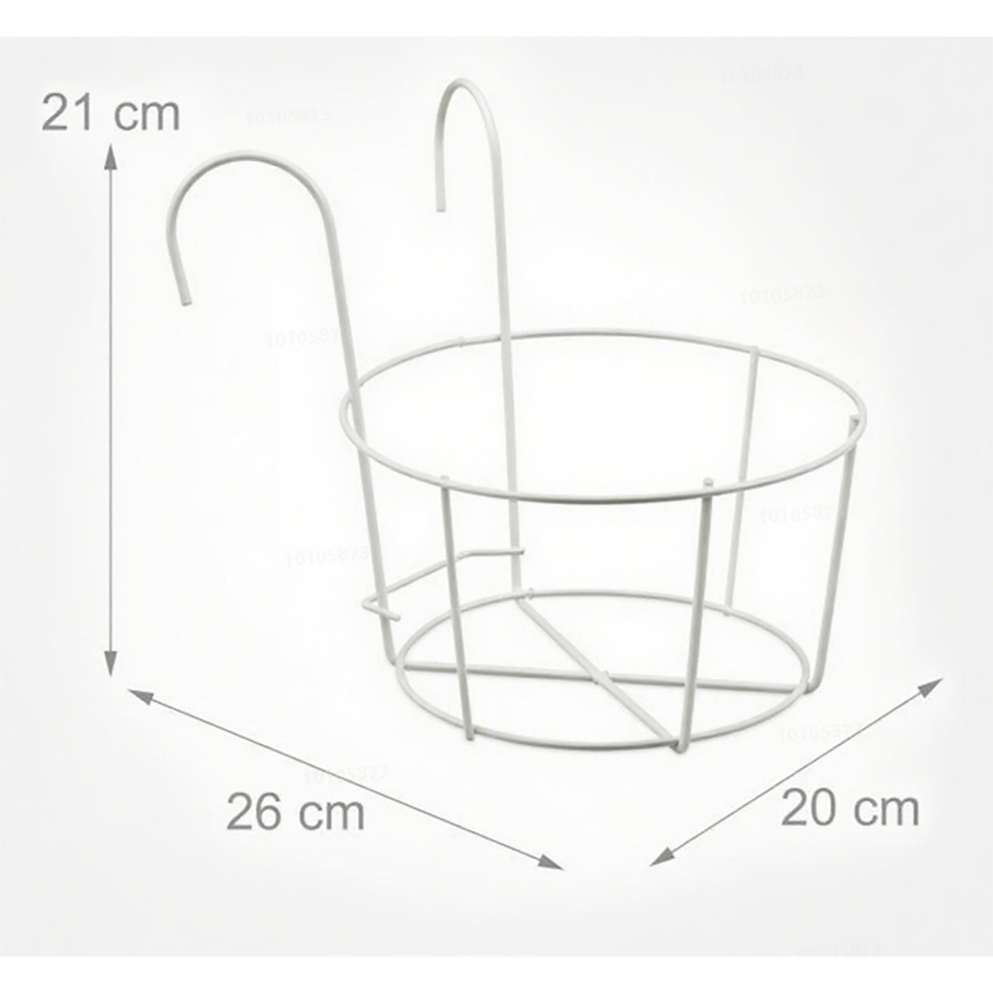 Set of 6 Hanging Planters with Hooks for Balcony