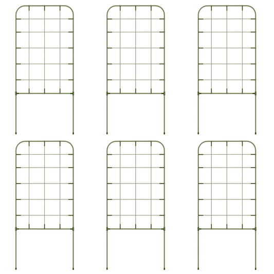 Steel Plant Trellises Set, Weather Resistant & Sturdy, Green