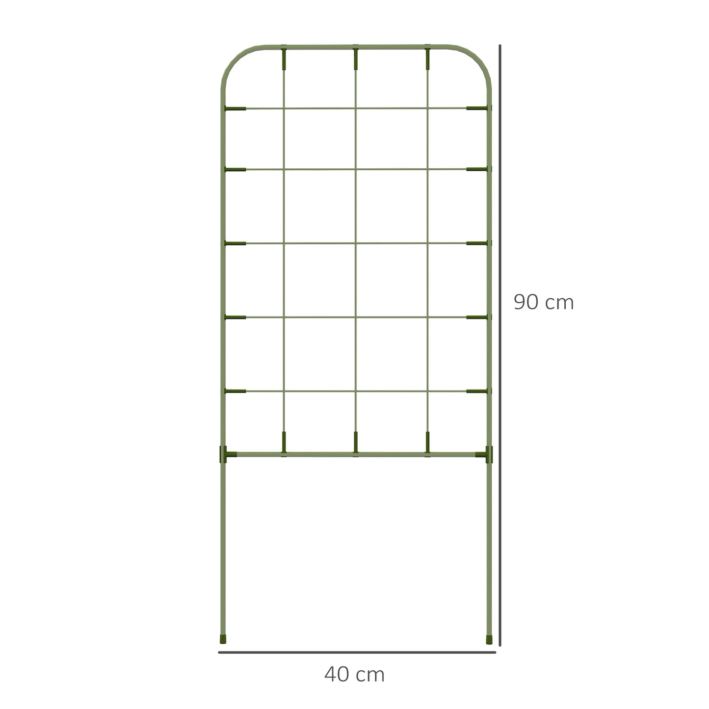 Steel Plant Trellises Set, Weather Resistant & Sturdy, Green