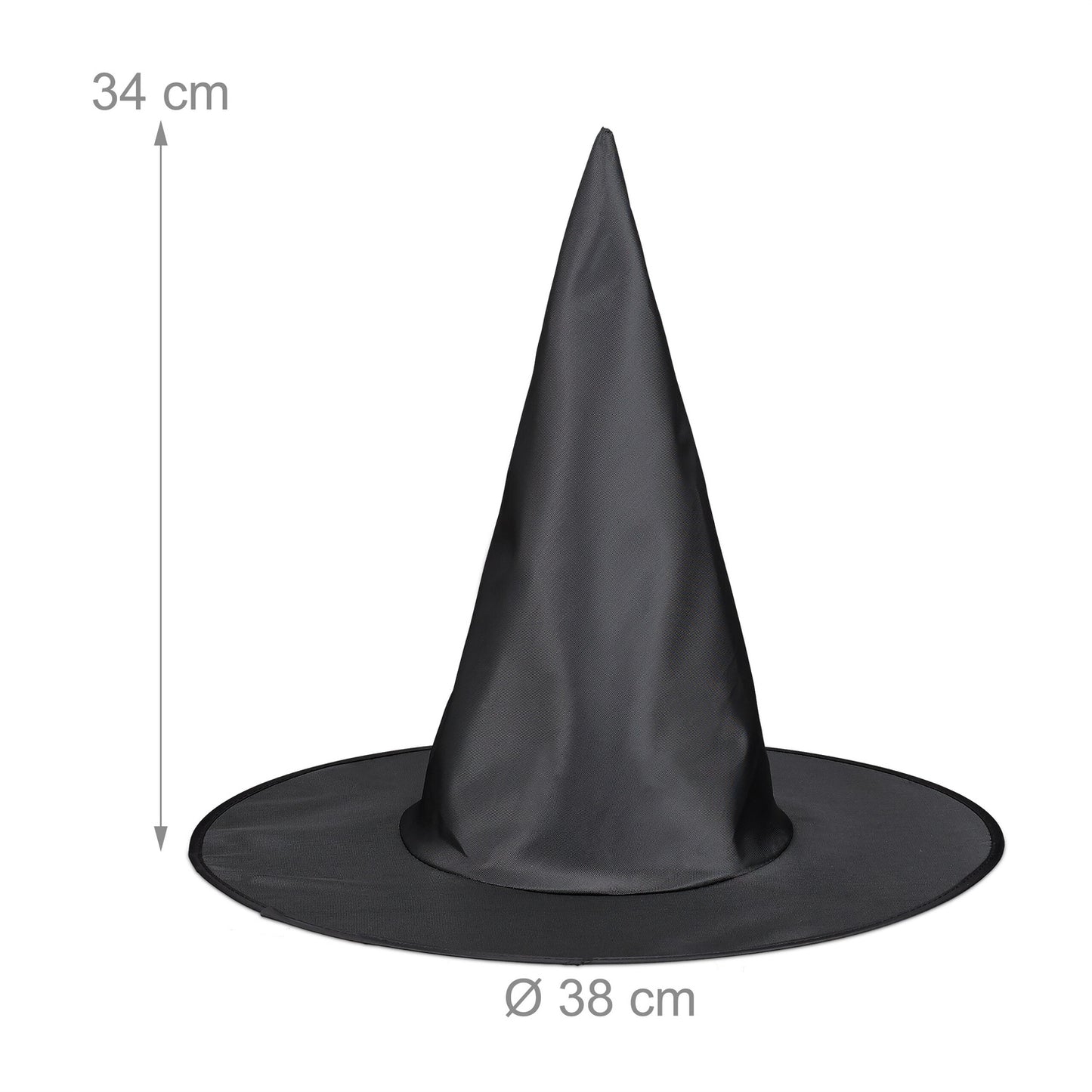 Set of 6 witch hats in black