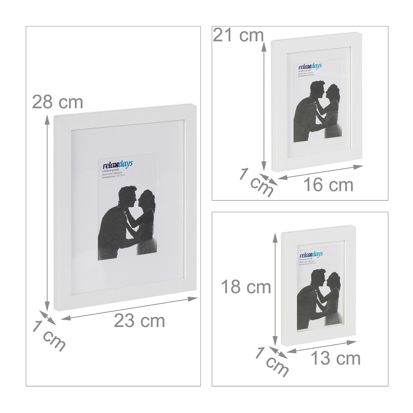 Set of 7 picture frames