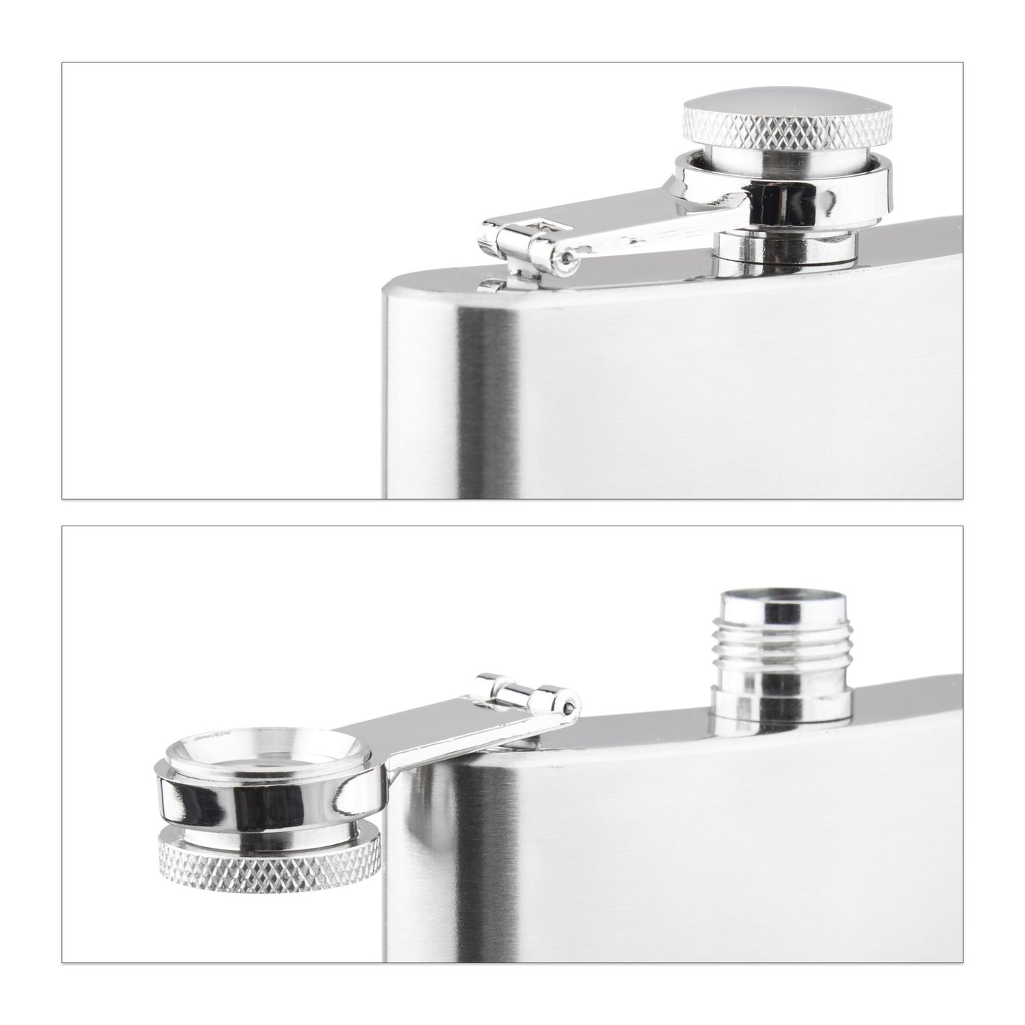 Set of 7 stainless steel spout bottles