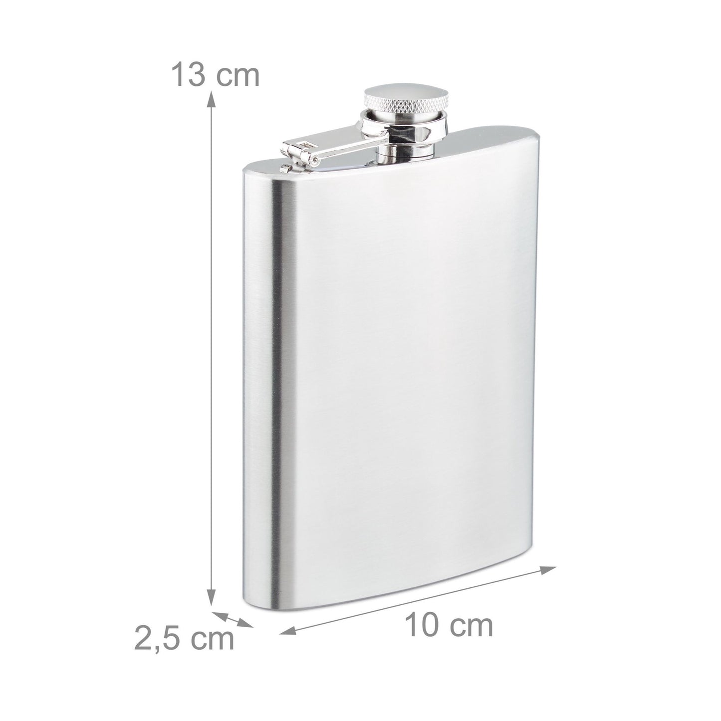Set of 7 stainless steel spout bottles
