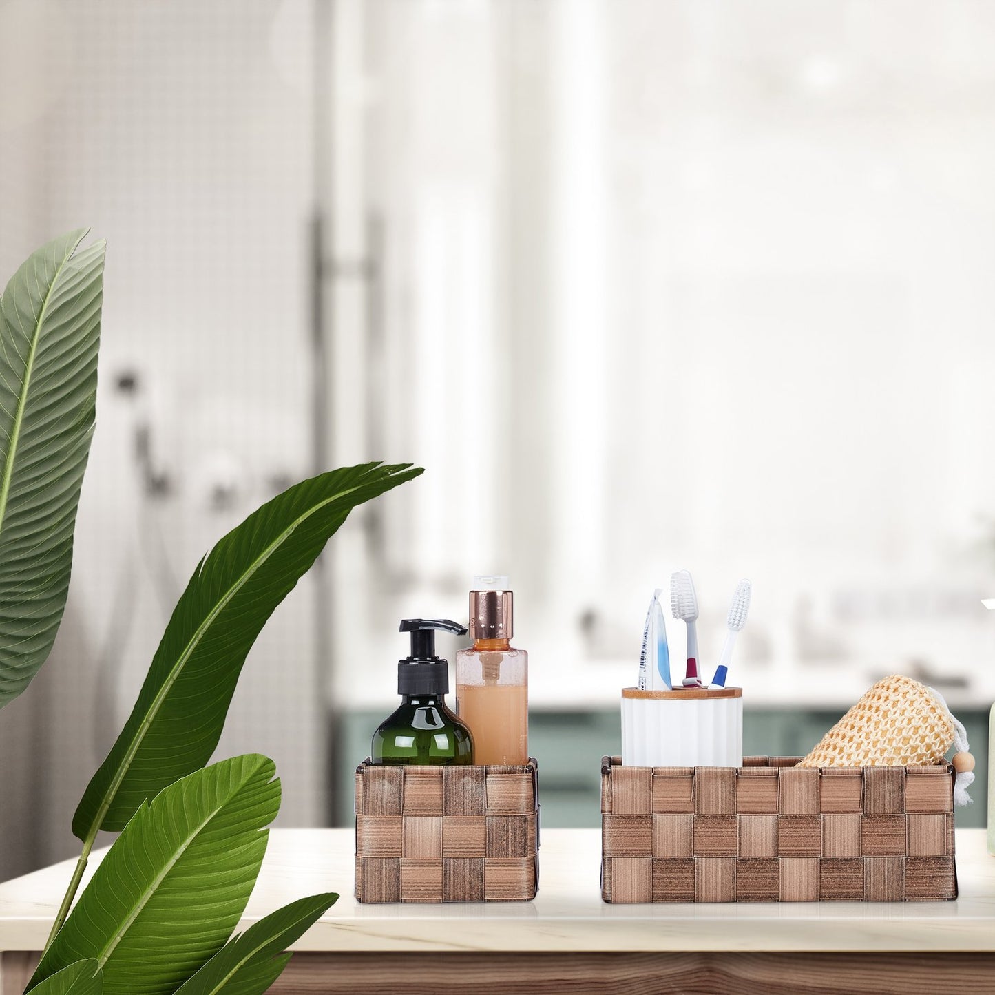 Set of 8 Plastic Storage Baskets