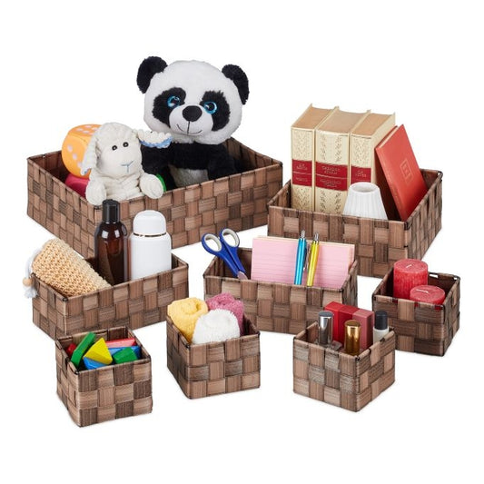 Set of 8 Plastic Storage Baskets