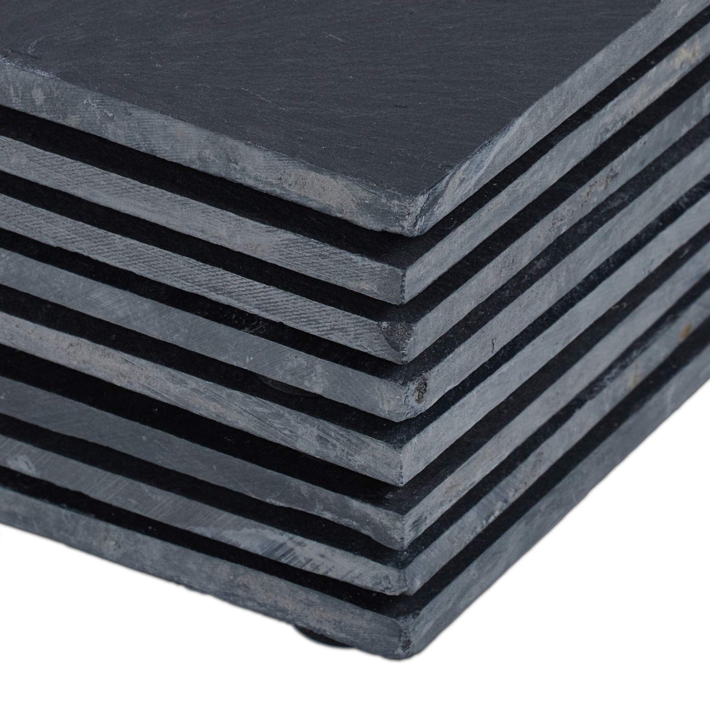 Set of 8 coasters in slate