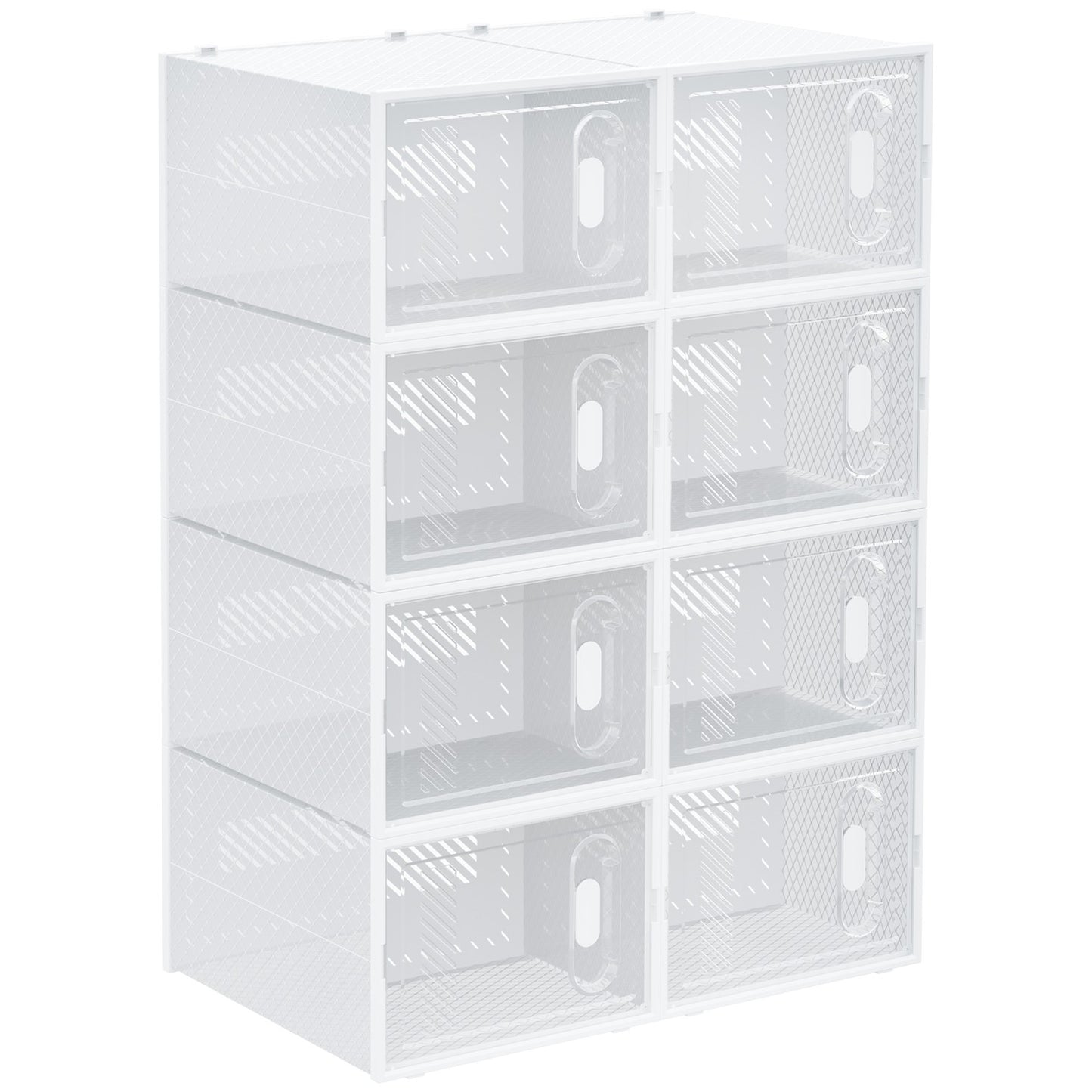 Shoe box set with magnetic doors, fits up to size 45