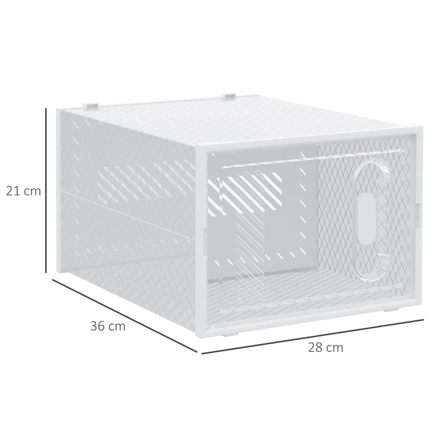 Shoe box set with magnetic doors, fits up to size 45