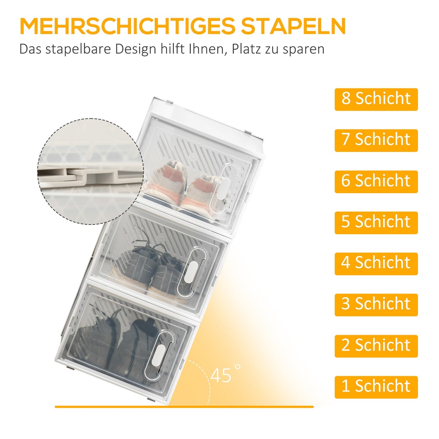 Shoe box set with magnetic doors, fits up to size 45