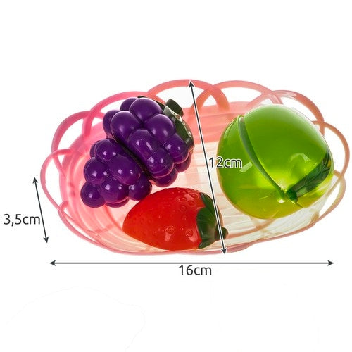 Set of fruits and vegetables for cutting in a basket 22576