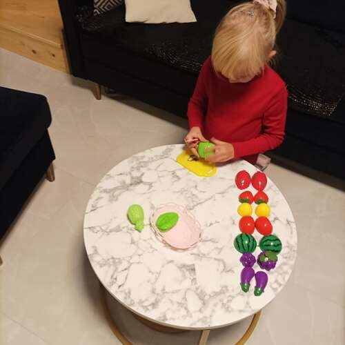 Set of fruits and vegetables for cutting in a basket 22576