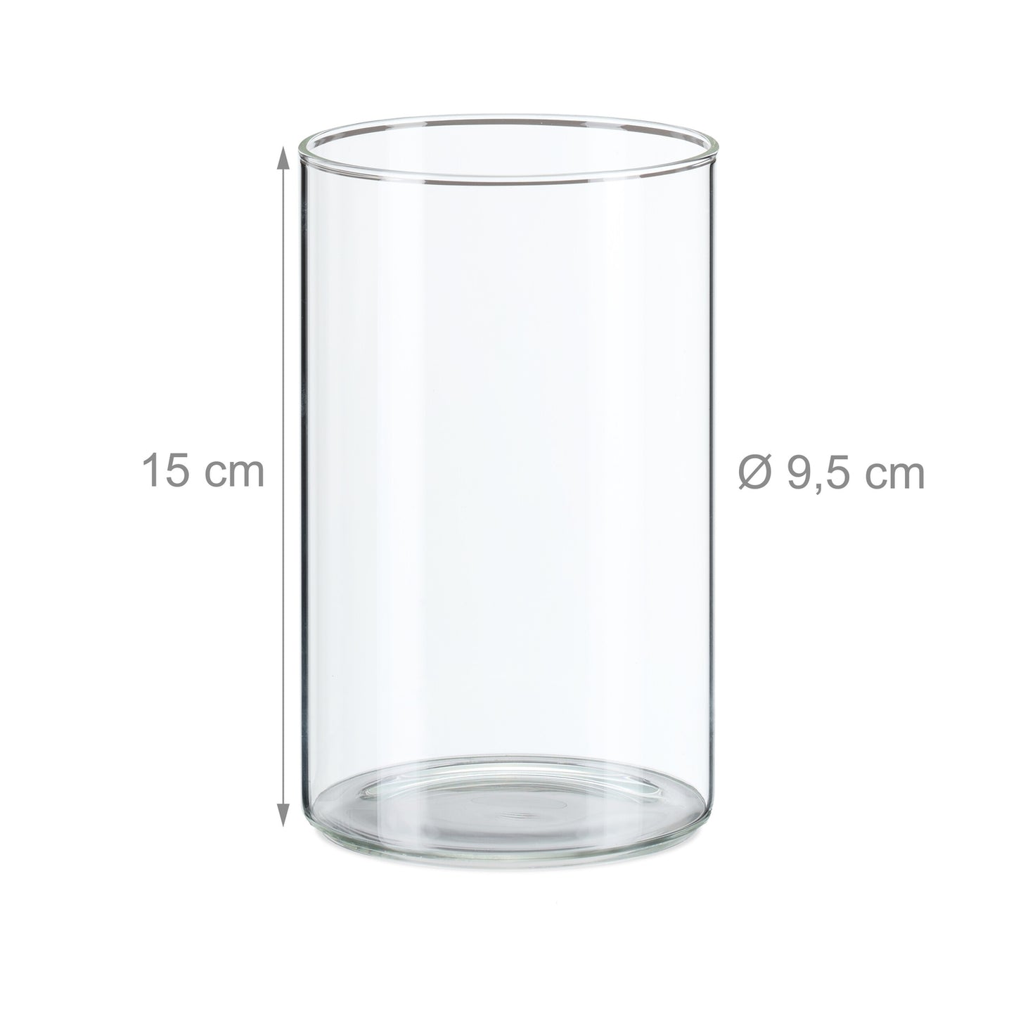 Set of glass vases