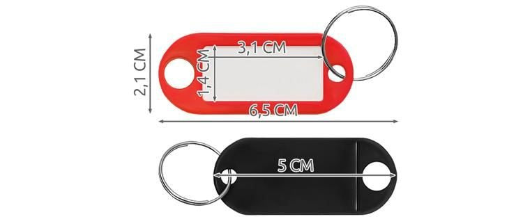 Set of key fobs / identifiers for keys 100 pcs