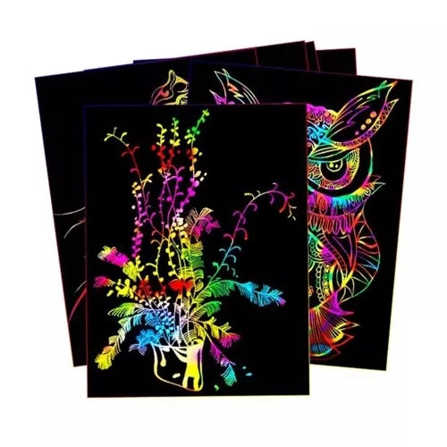 Set of scratch-off sheets + wooden stylus 22449
