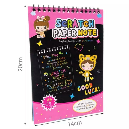 Set of scratch-off sheets + wooden stylus 22449