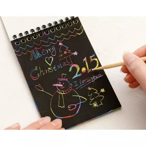 Set of scratch-off sheets + wooden stylus 22449