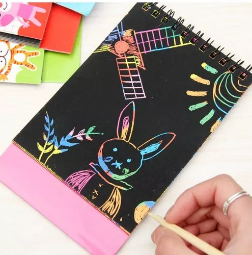 Set of scratch-off sheets + wooden stylus 22449