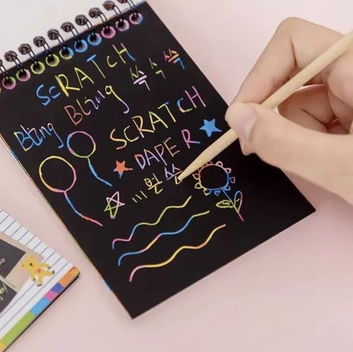 Set of scratch-off sheets + wooden stylus 22449