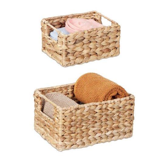 Set of storage baskets water hyacinth