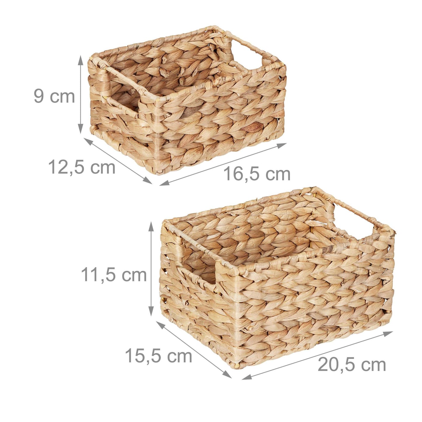 Set of storage baskets water hyacinth