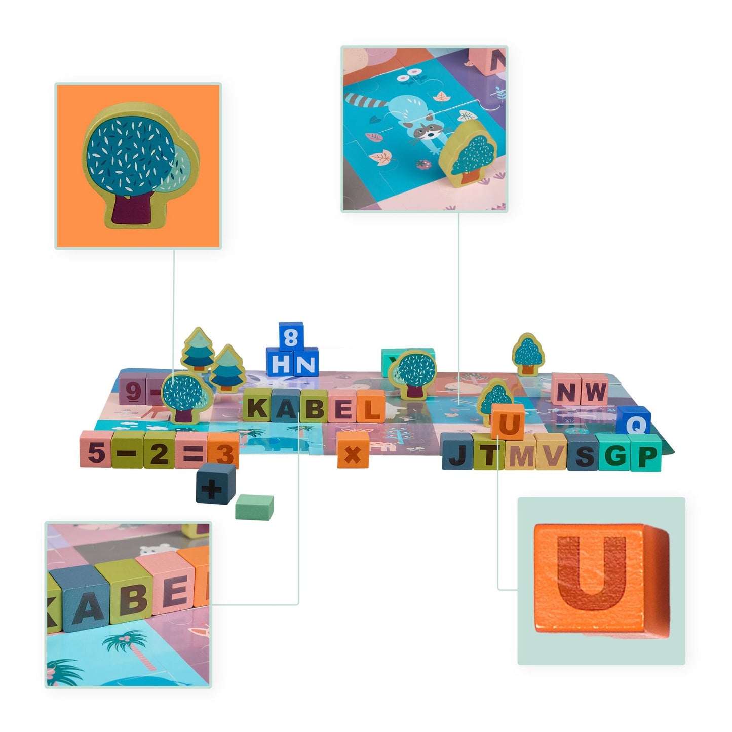 Set of wooden building blocks City