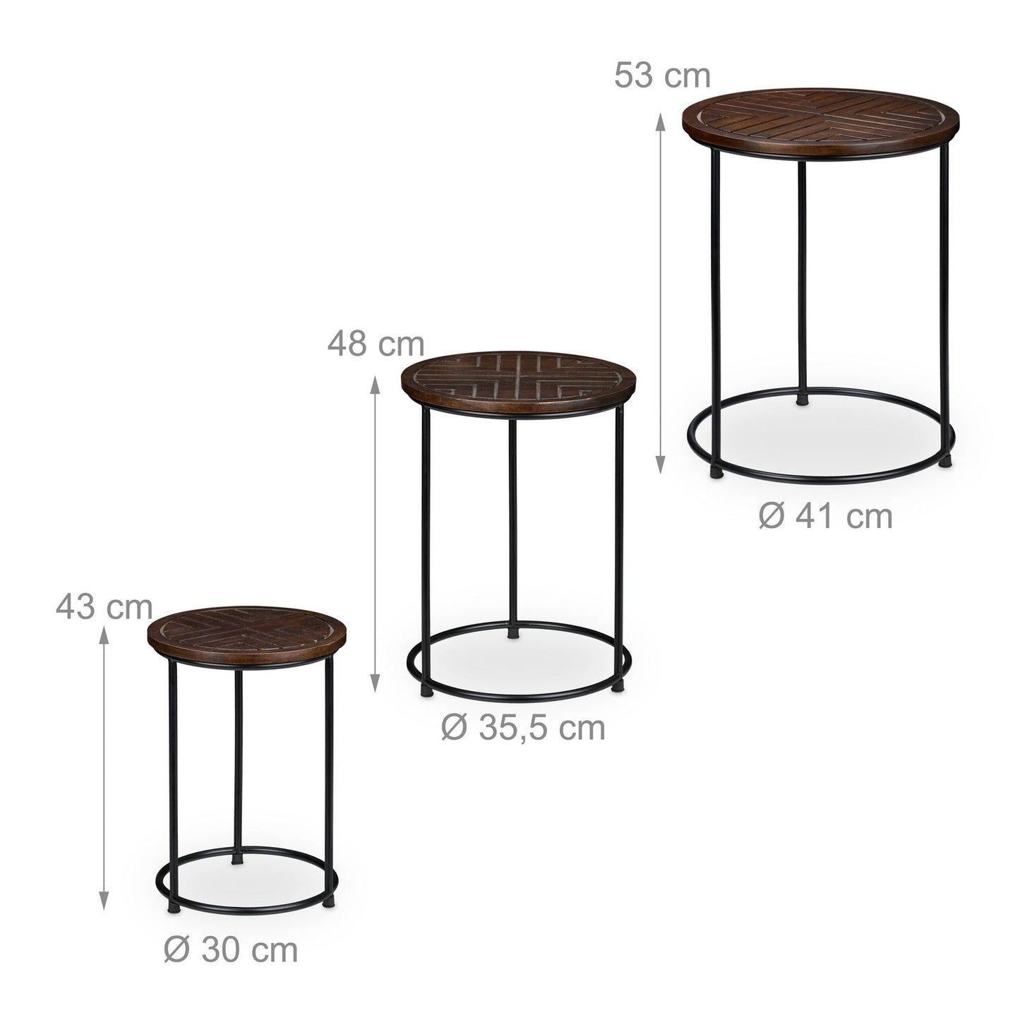 Set table 3 parts in mango wood