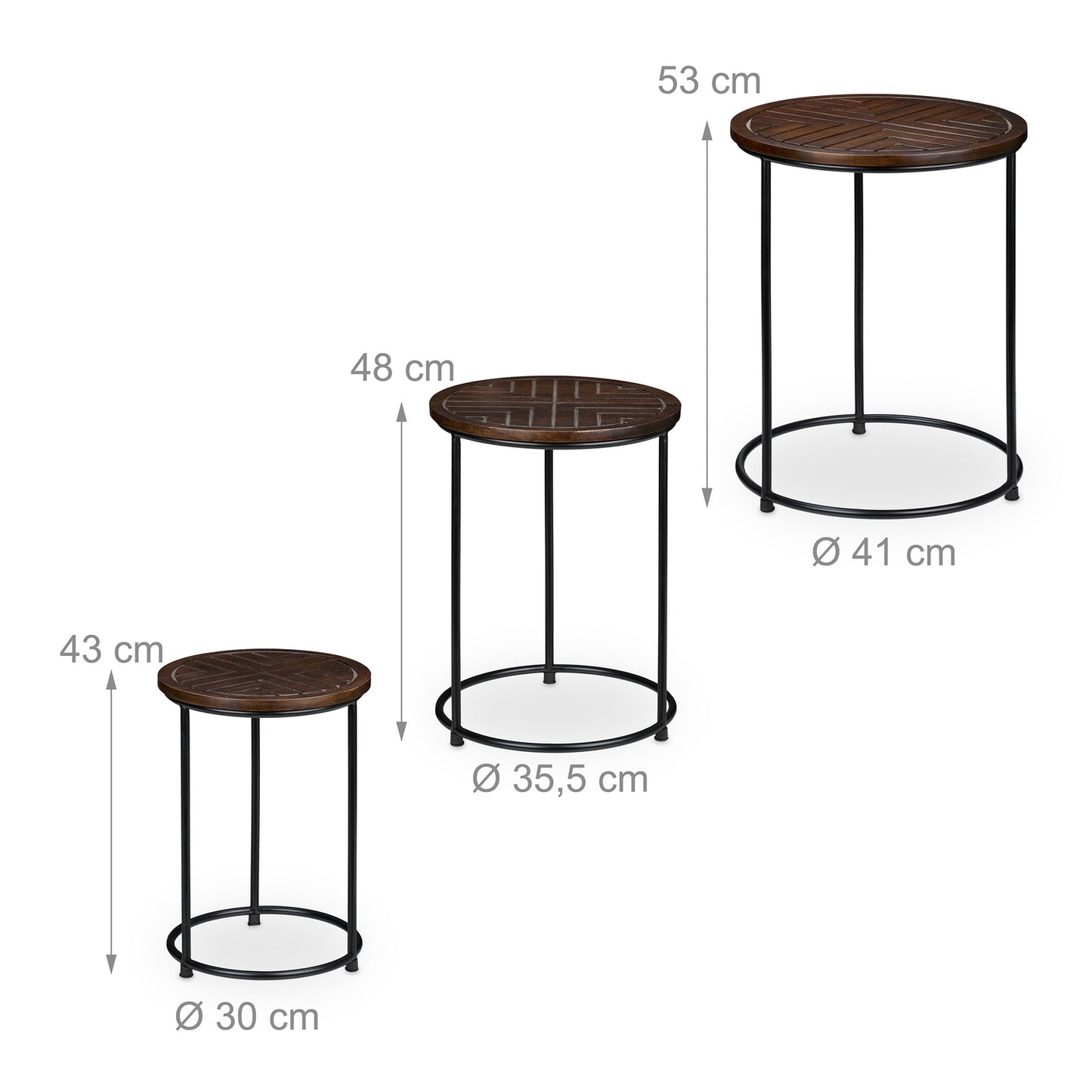 Set table 3 parts in mango wood