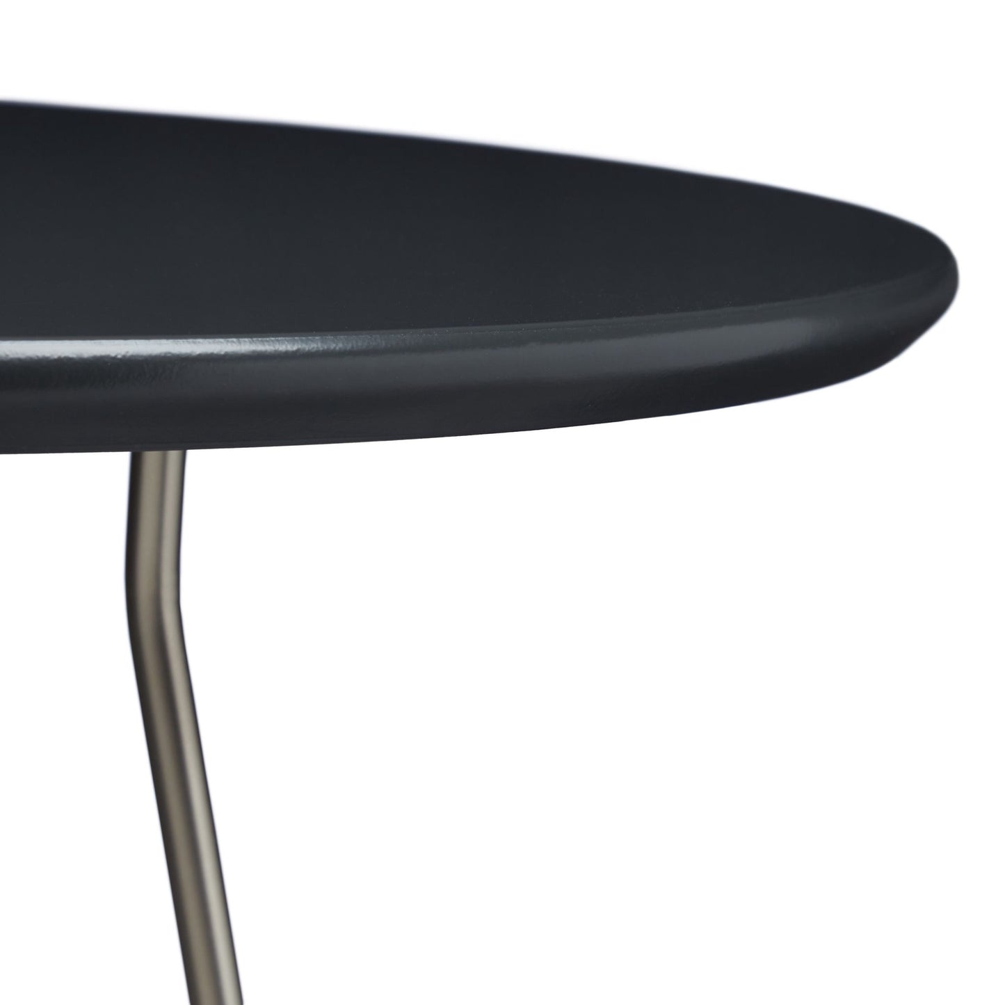 Set table with 3 metal legs