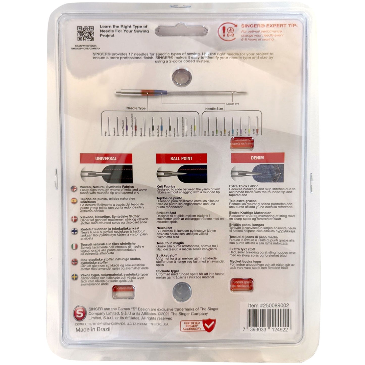 Sewing Machine Needles Package