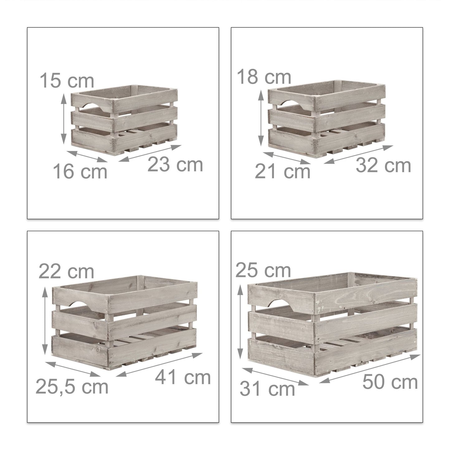 Shabby wooden box - set of 4