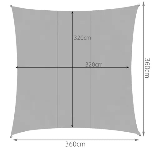 Shade sail 3.6x3.6m Gardlov 23164