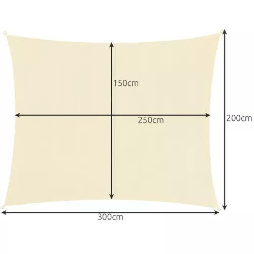 Shade sail 3x2m - beige Gardlov 23163